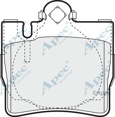 APEC BRAKING Комплект тормозных колодок, дисковый тормоз PAD1156